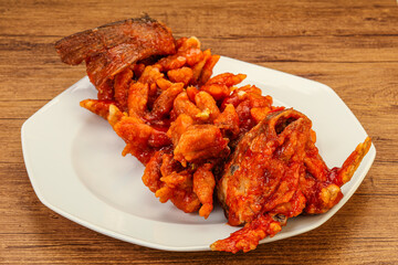 Chinese cuisine squirrel fish with sauce