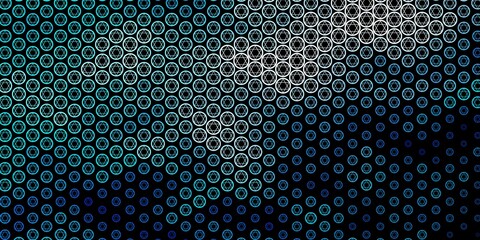 Dark BLUE vector pattern with magic elements.