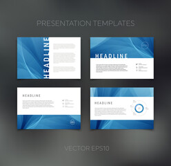 Vector presentation template, page layout, brochure, booklet, leaflet, flyer design set