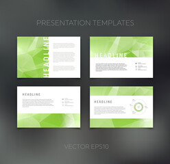 Naklejka premium Vector presentation template, page layout, brochure, booklet, leaflet, flyer design set
