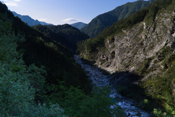 Fototapeta na wymiar The beautiful landscape of the Tramontina Valley