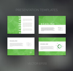 Vector presentation template, page layout, brochure, booklet, leaflet, flyer design set