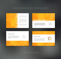 Vector presentation template, page layout, brochure, booklet, leaflet, flyer design set