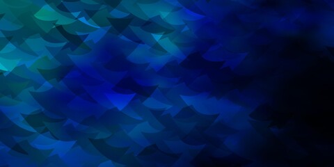 Obraz premium Dark BLUE vector layout with rectangles, triangles.