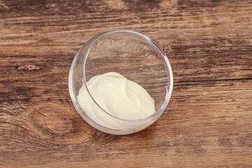 Sour cream in the bowl