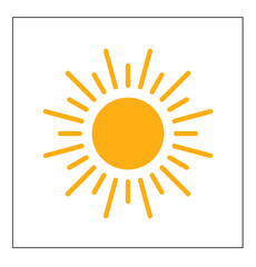 sun icon , flat vector eps10
