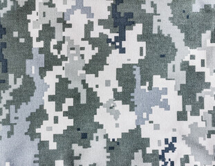 Military pixel camouflaged texture cloth.
