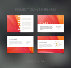 Fototapeta na wymiar Vector presentation template, page layout, brochure, booklet, leaflet, flyer design set