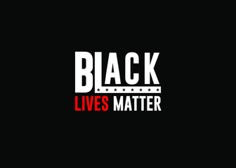 Black lives matter white letters on black background
