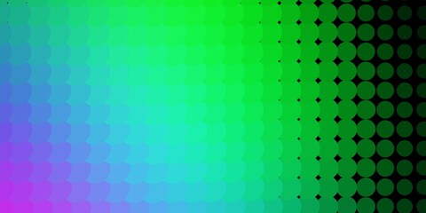 Light Pink, Green vector layout with circle shapes. Abstract decorative design in gradient style with bubbles. Pattern for business ads.