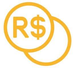 The Brazilian Real currency symbol