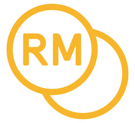 The Malaysian Ringgit currency symbol