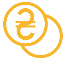 The Ukrainian Hryvnia currency symbol