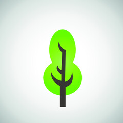 abstract beautiful tree on a light background.