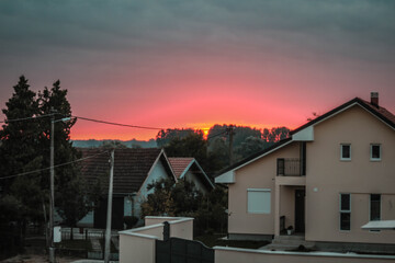 sunrise beyond the horizon