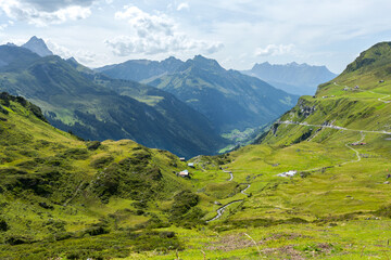 Naklejka premium Beautiful landscape of Alps in summer