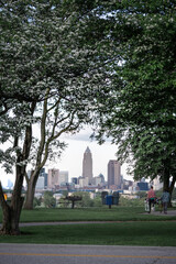 Obraz premium Cleveland Skyline in the summer time