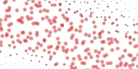 Light Red vector template with abstract forms.