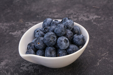 Sweet fresh juicy blueberries heap