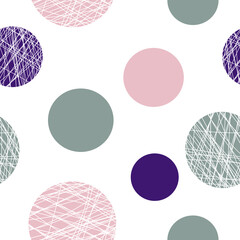 Vector seamless. pattern wiht abstract circle.