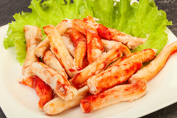 Natural luxury crab meat fillet