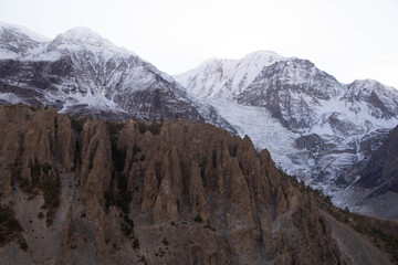 Fototapeta na wymiar Amazing view of the Himalaya from Manang, Nepal