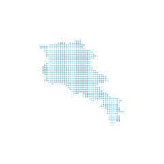 Vector illustration of dotted Armenia map. Vector map..