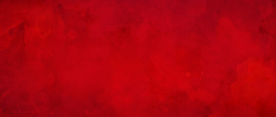Fototapeta premium Czerwone tło z tekstury i trudnej sytuacji rocznika grunge i farby akwarelowe plamy w eleganckim świątecznym kolorze tła ilustracji