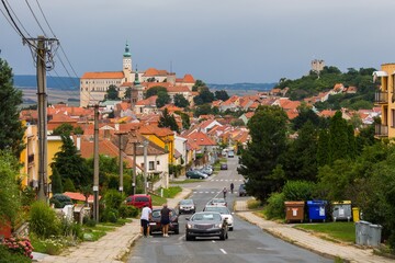 Road to the medieval city of Mikulov 