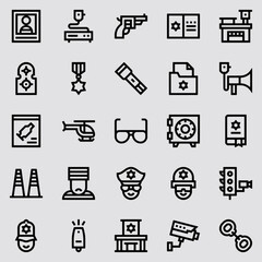 Vector Illustration Police Icon Set Vol. 2| Vector Line Icon | Police Vector Icon | Single Vector Icon