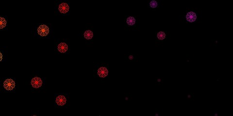 Dark Pink, Yellow vector backdrop with chaotic shapes.