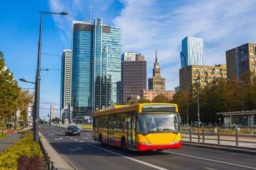 Naklejka na ściany i meble Warsaw Public Transport BUS