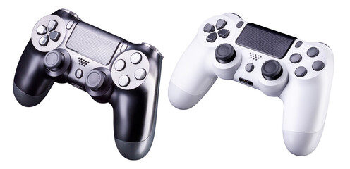 Set of video game joysticks gamepad isolated on a white background © Vasyl Onyskiv