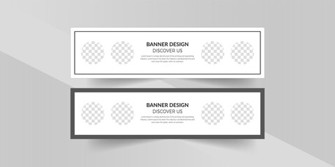 Minimal Banner Design, Black and White Banner