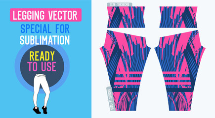 leggings pants fashion vector ready to use,sport fitness pants for woman - obrazy, fototapety, plakaty
