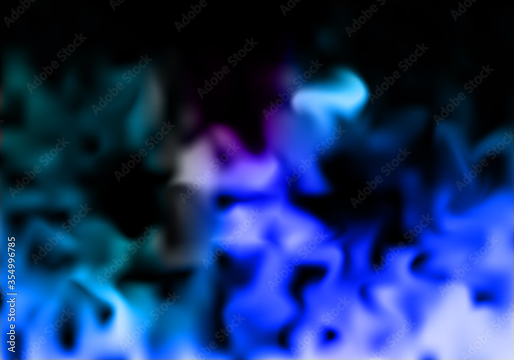 Aufkleber abstract dark background with blue blurred pattern. blue flame illustration. vector fluid texture