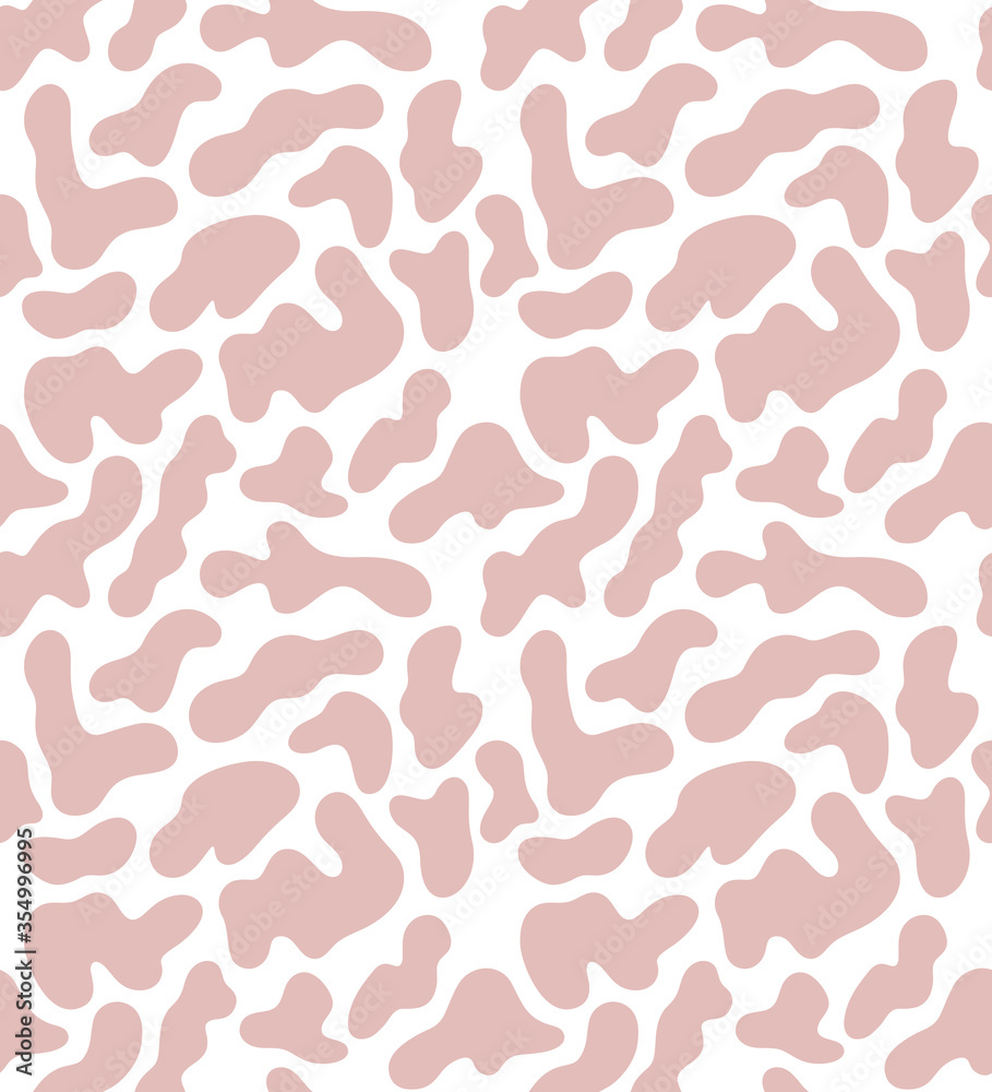 Aufkleber Vector Seamless Pattern with Shapes of Blots. Minimalist Background