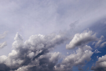 Dramatic dark clouds on sky