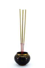 Incense burner on a white background