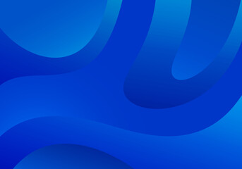 Vector Background with Abstract Blue Waves. Geometric Minimalist Banner