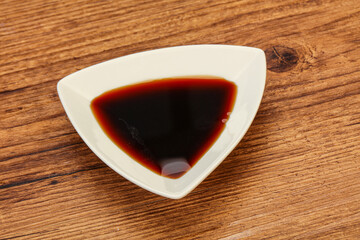 Asian soya sauce in the bowl