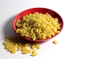 bowl of uncooked pasta