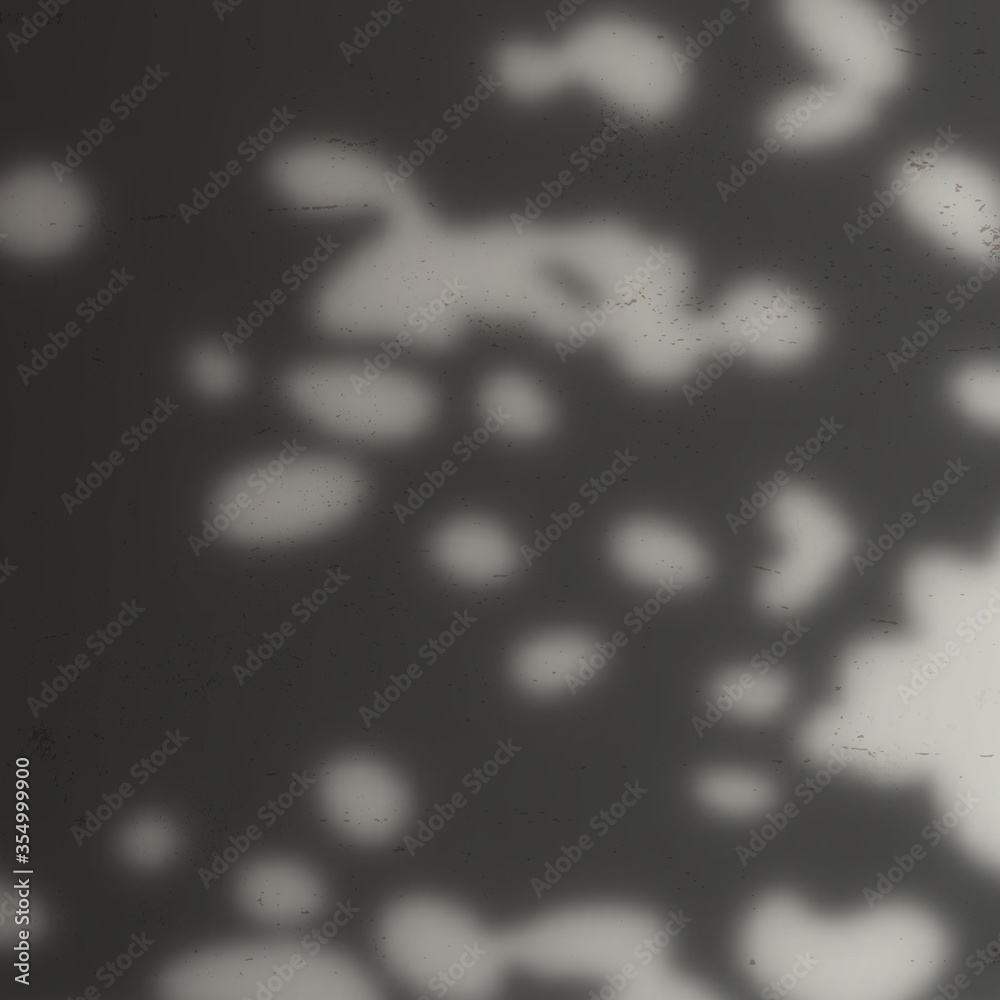 Poster Vector Transparent Shadow of Foliage Silhouette. Decorative Design Element for Banners. Overlay Effect for Mockups