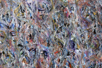 Multi-color multi-layer background. Smears of semi-dry paint. Old art palette. Motley dabs of paint. Mixing color spots on the canvas.
