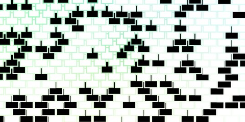 Light Green vector background with rectangles. New abstract illustration with rectangular shapes. Pattern for commercials, ads.