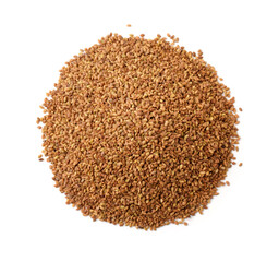 Top view of organic alfalfa seeds