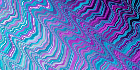 Light Pink, Blue vector layout with wry lines. Gradient illustration in simple style with bows. Design for your business promotion.