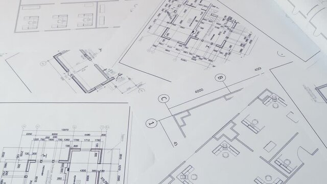 Architectural plan. Engineering house drawings and blueprints.	

