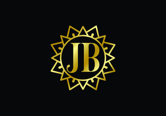 Initial Monogram Letter J B Logo Design Vector Template. JB Letter Logo Design 