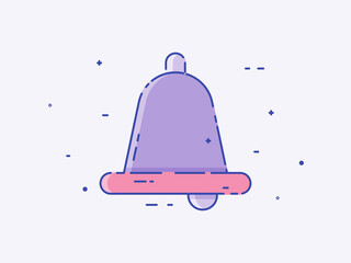 Bell or notification flat vector, communication illustration design. Design for logo, presentation, infographic, banner etc.